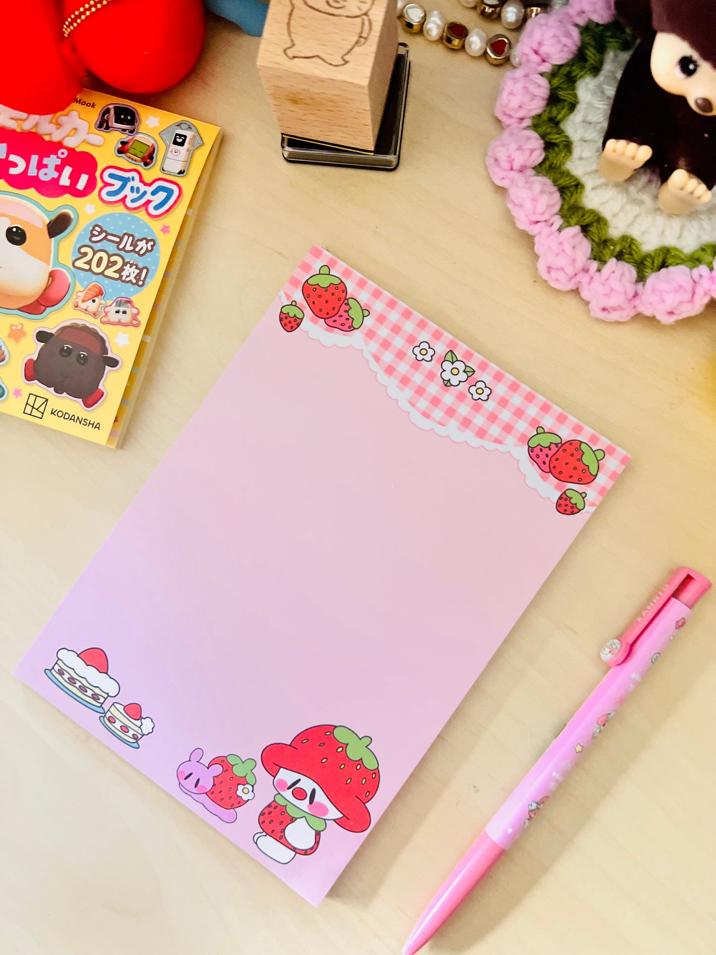 Strawberry Marshall Notepad