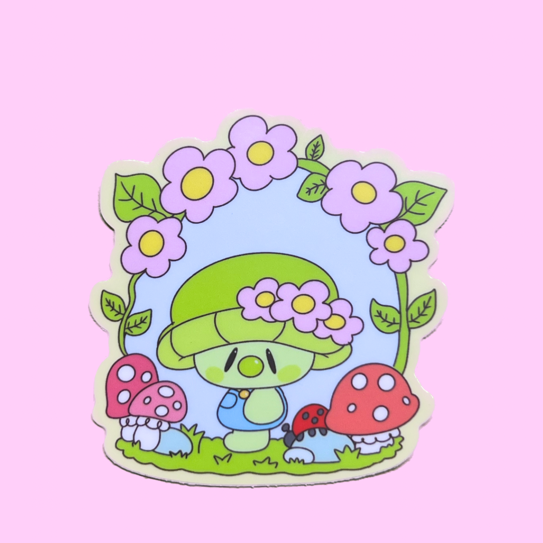 Meadow Mushroom Sticker