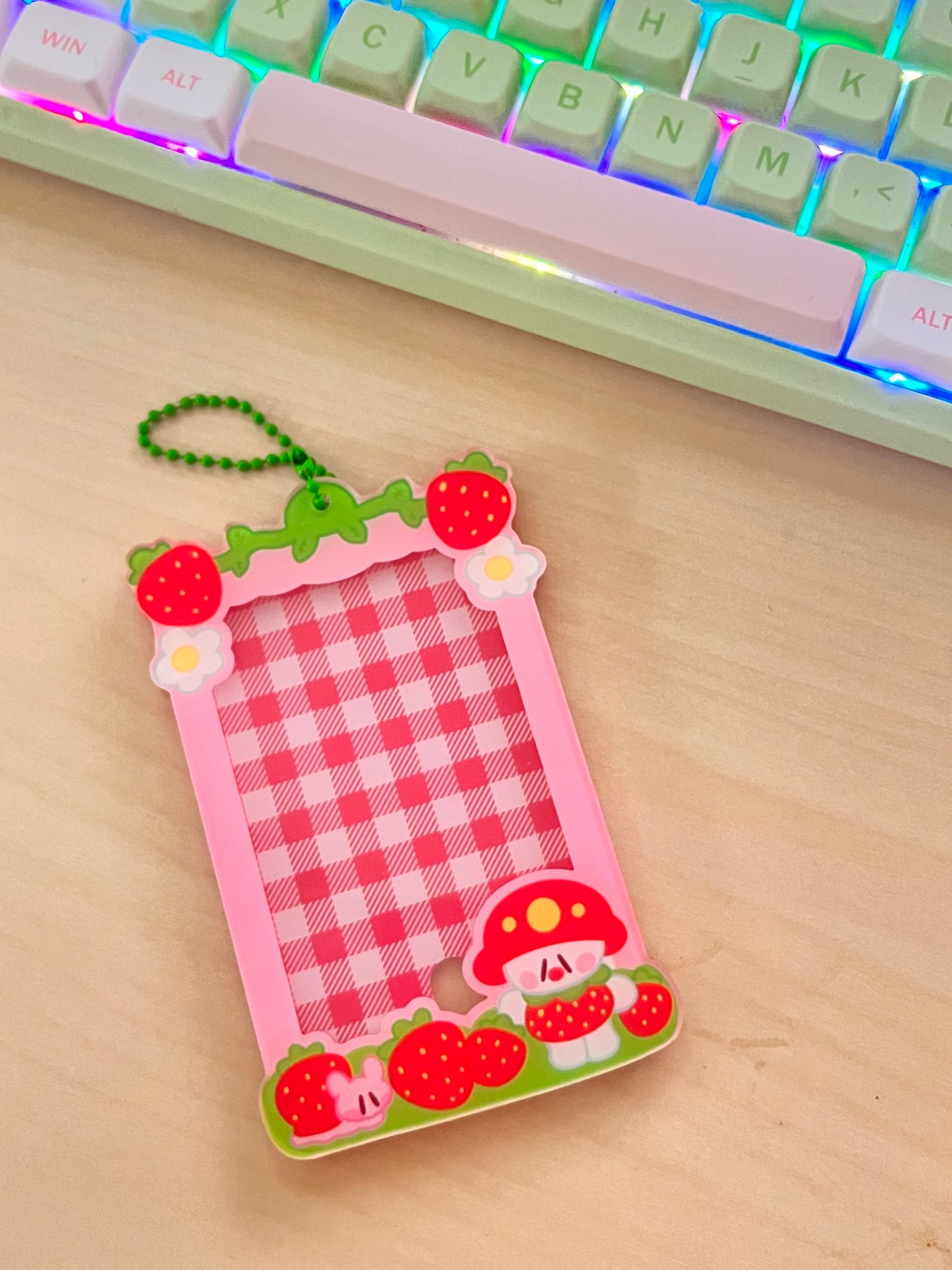 Marshall Strawberry Acrylic Photocard Keychain