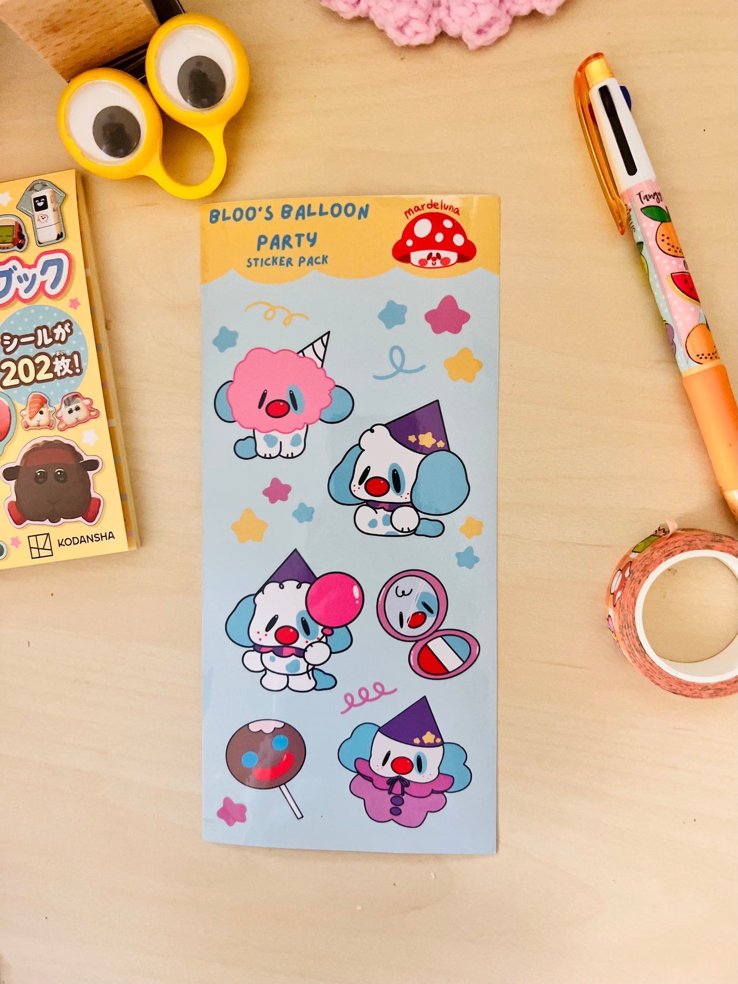Bloo Balloon Party Sticker Sheet