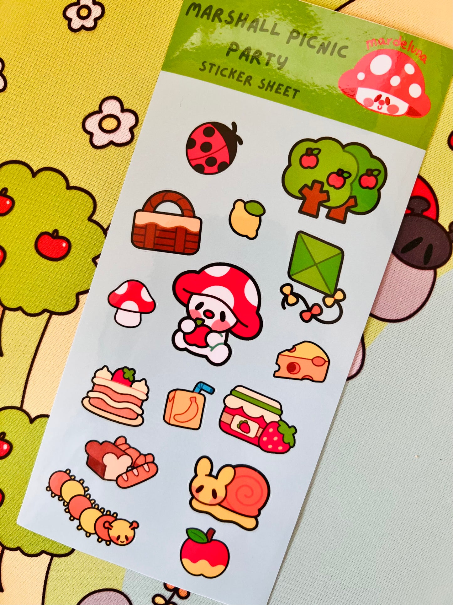 Picnic Marshall Sticker Sheet