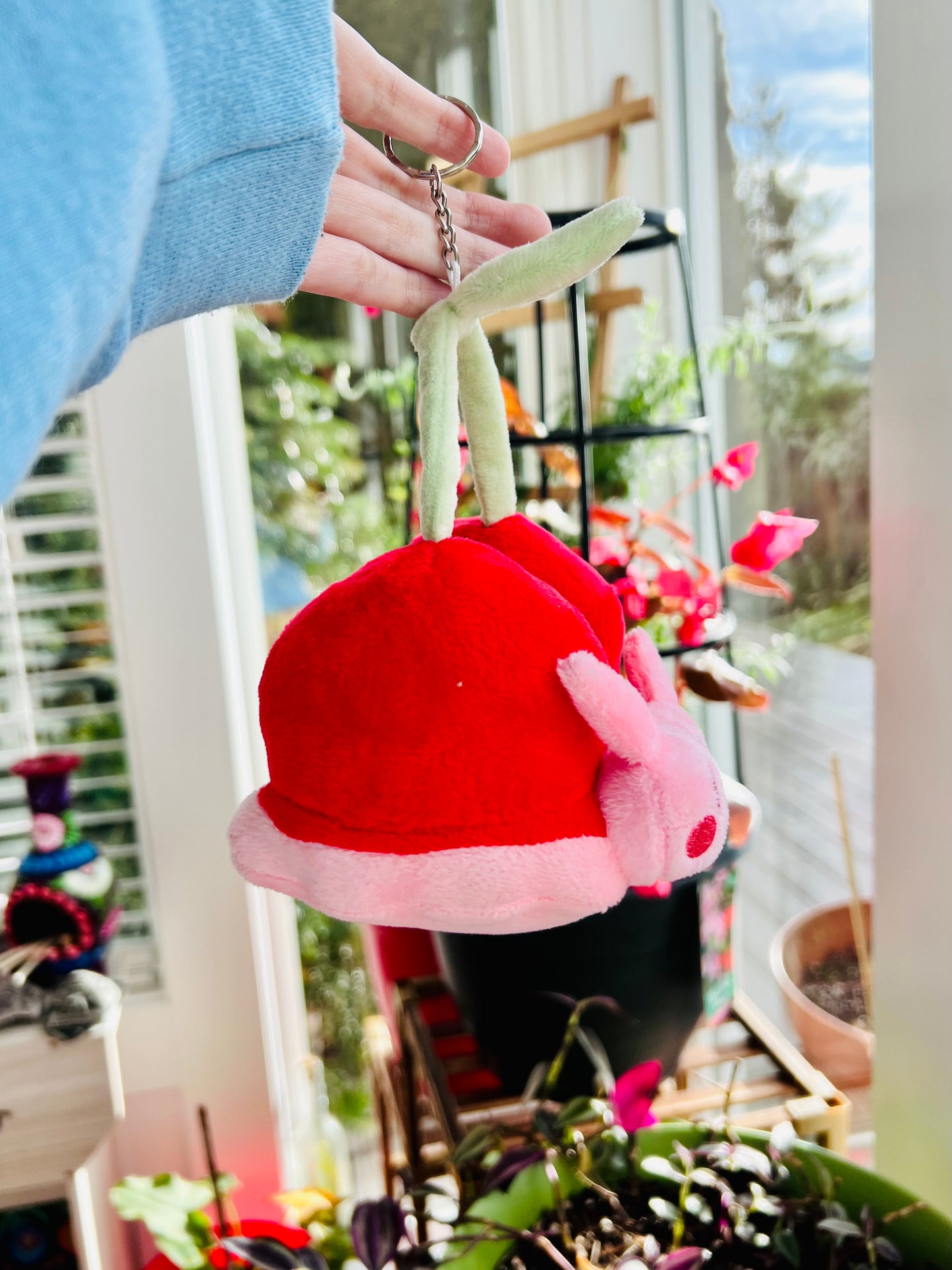 Cherry Snails Plush Keychain