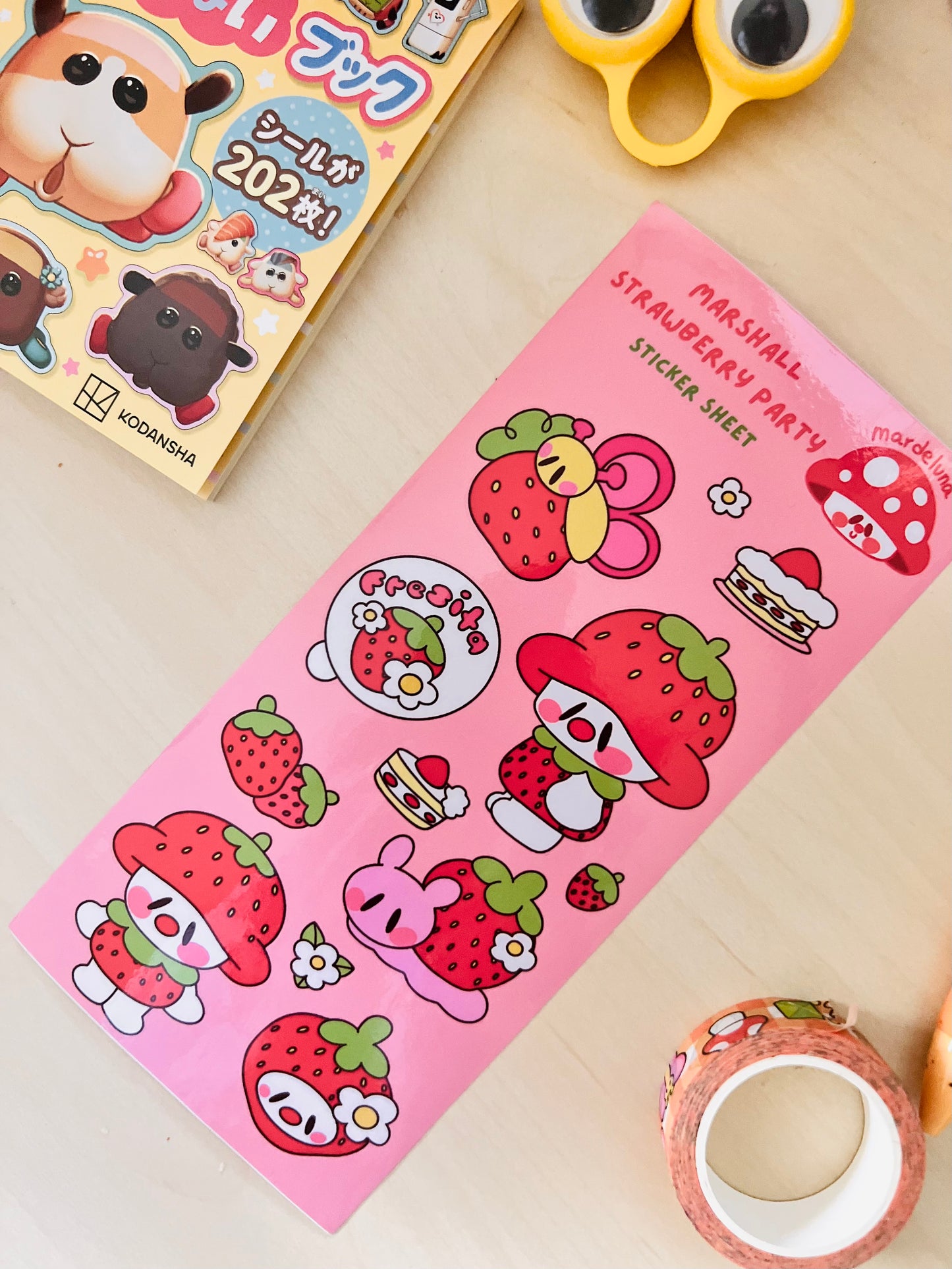 Strawberry Marshall Sticker Sheet