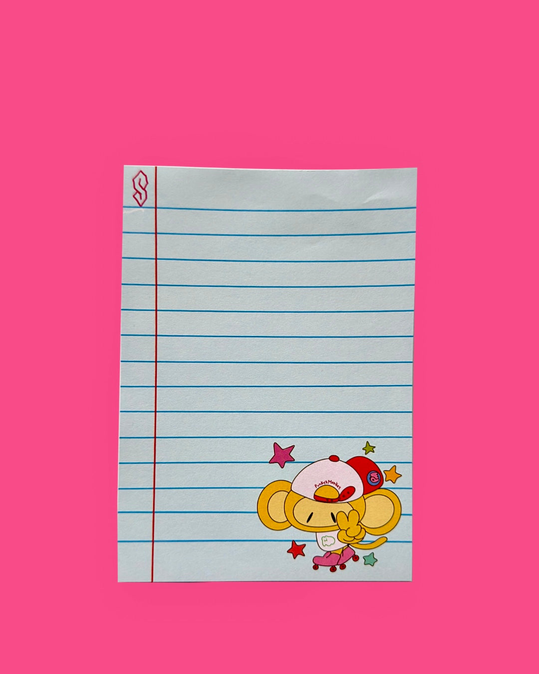 Punky Monkey Lined Notepad