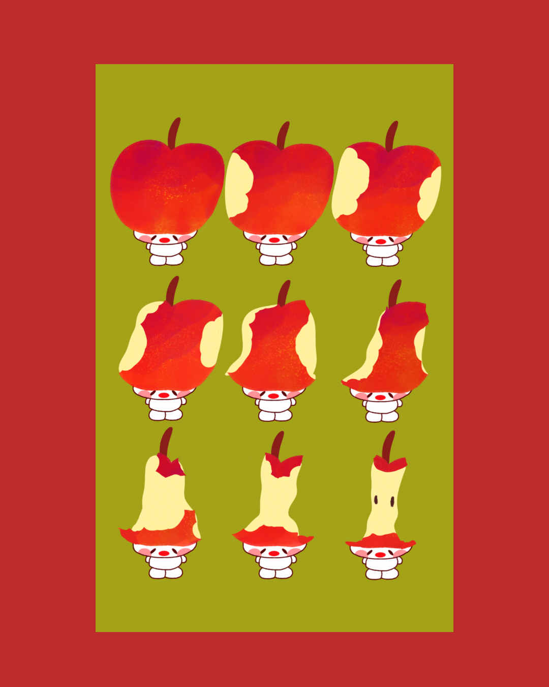 Large Marshall Apple Print