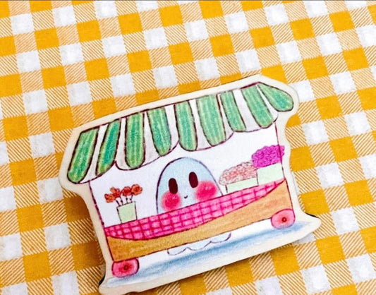 Ghostie’s Flower Shop Pin