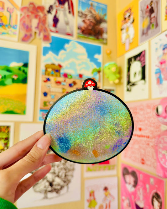 Moon Marshall Glittery Sticker