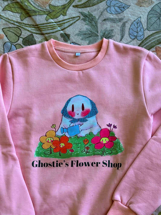 Pink Ghostie’s Flower Shop Sweater
