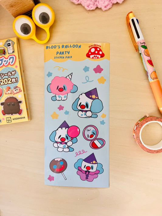 Bloo Balloon Party Sticker Sheet
