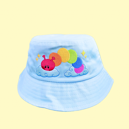 Rainbow Caterpillar Bucket Hat