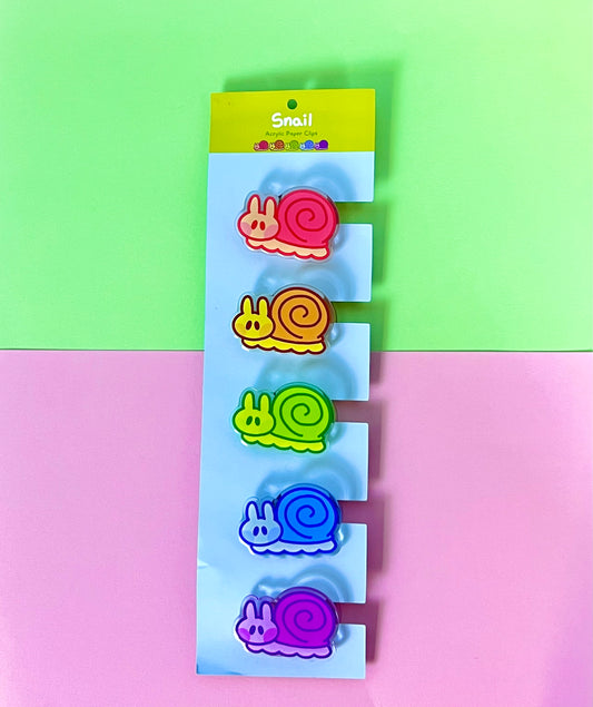 Snail Acrylic Paper Clips