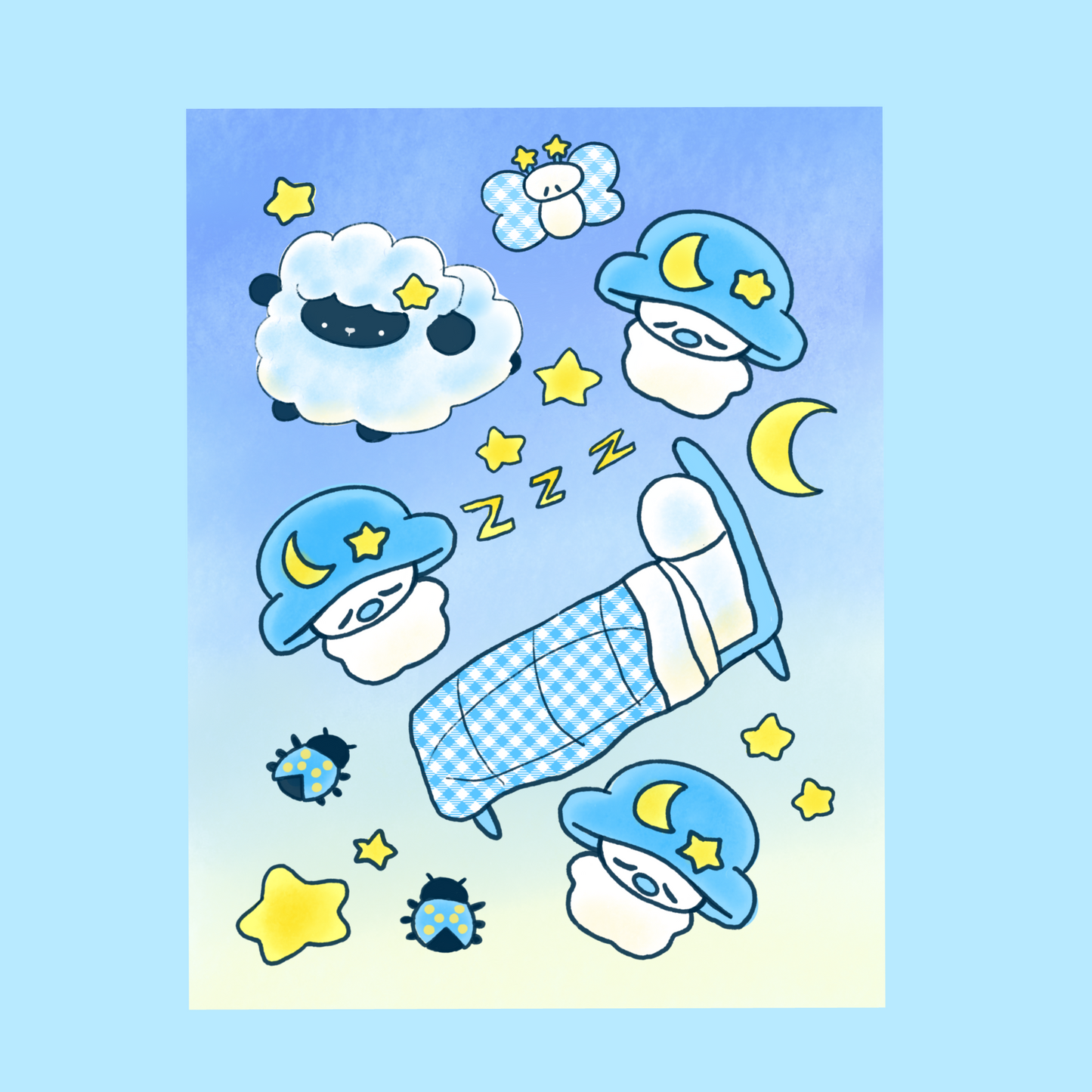 Mars Sleepy Print