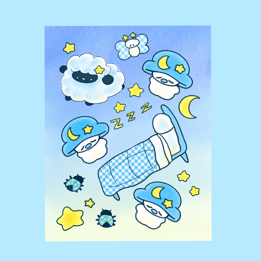 Mars Sleepy Print
