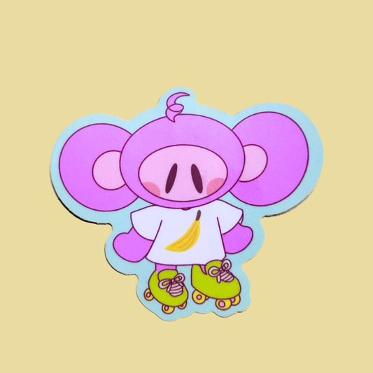 Punky Monkey Pink Sticker