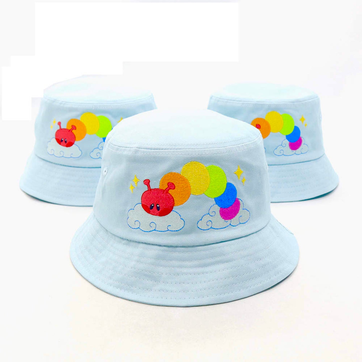 Rainbow Caterpillar Bucket Hat