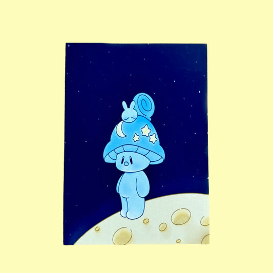 Mars & Snail Print