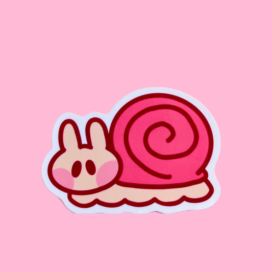 Pink Snail Sticker