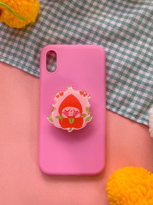 Strawberry Girl Phone Grippie
