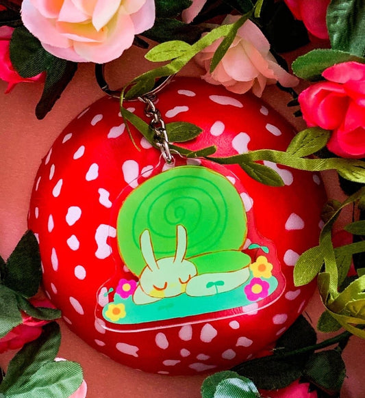 Sleepy Snail Keychain