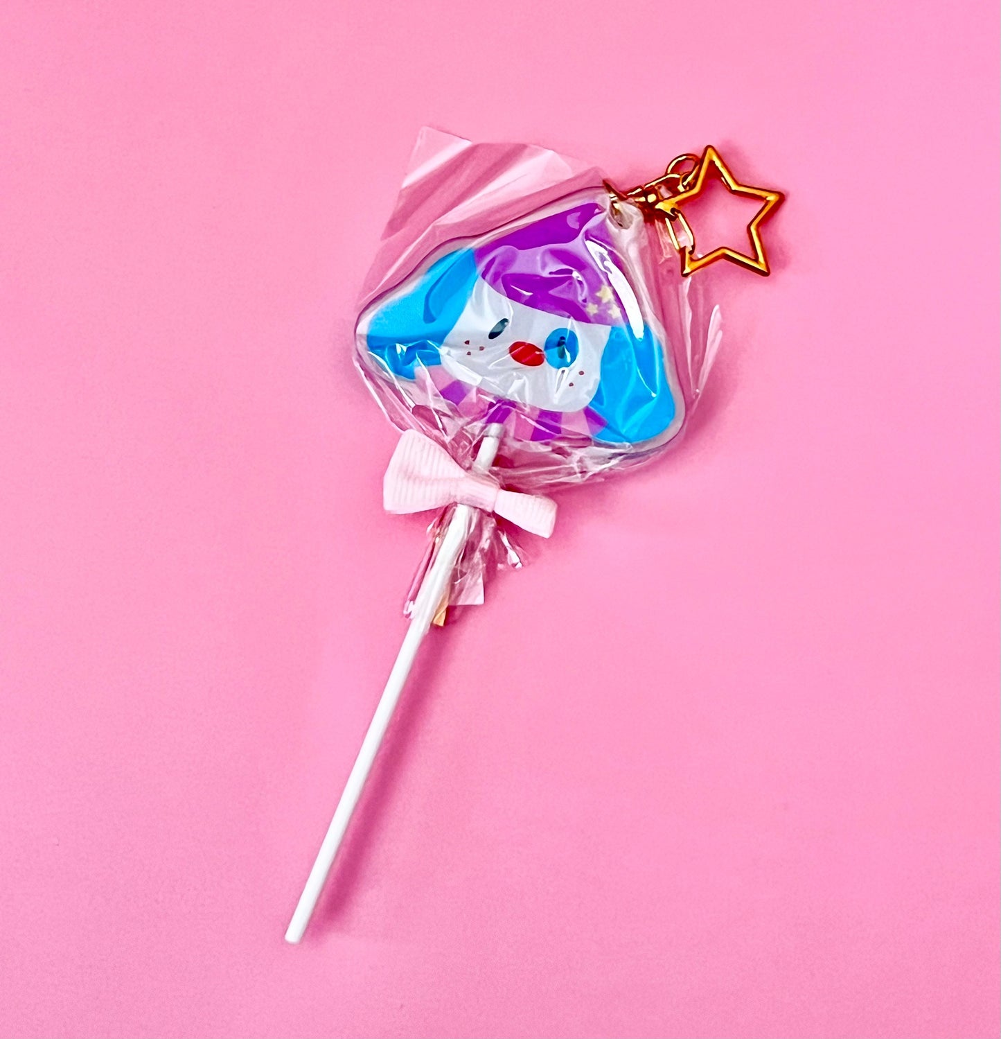 Bloo Circus Dog Lollipop Keychain